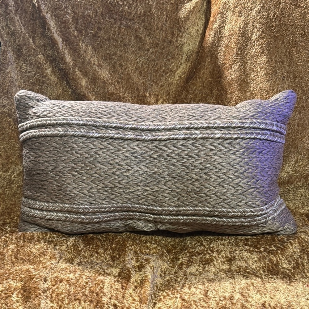 Brentwood Elegant Woven Lumber Accent Pillow - Tan